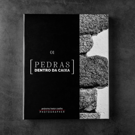 Caixa da edição fotográfica PEDRAS — DENTRO DA CAIXA, de Jerónimo Heitor Coelho.