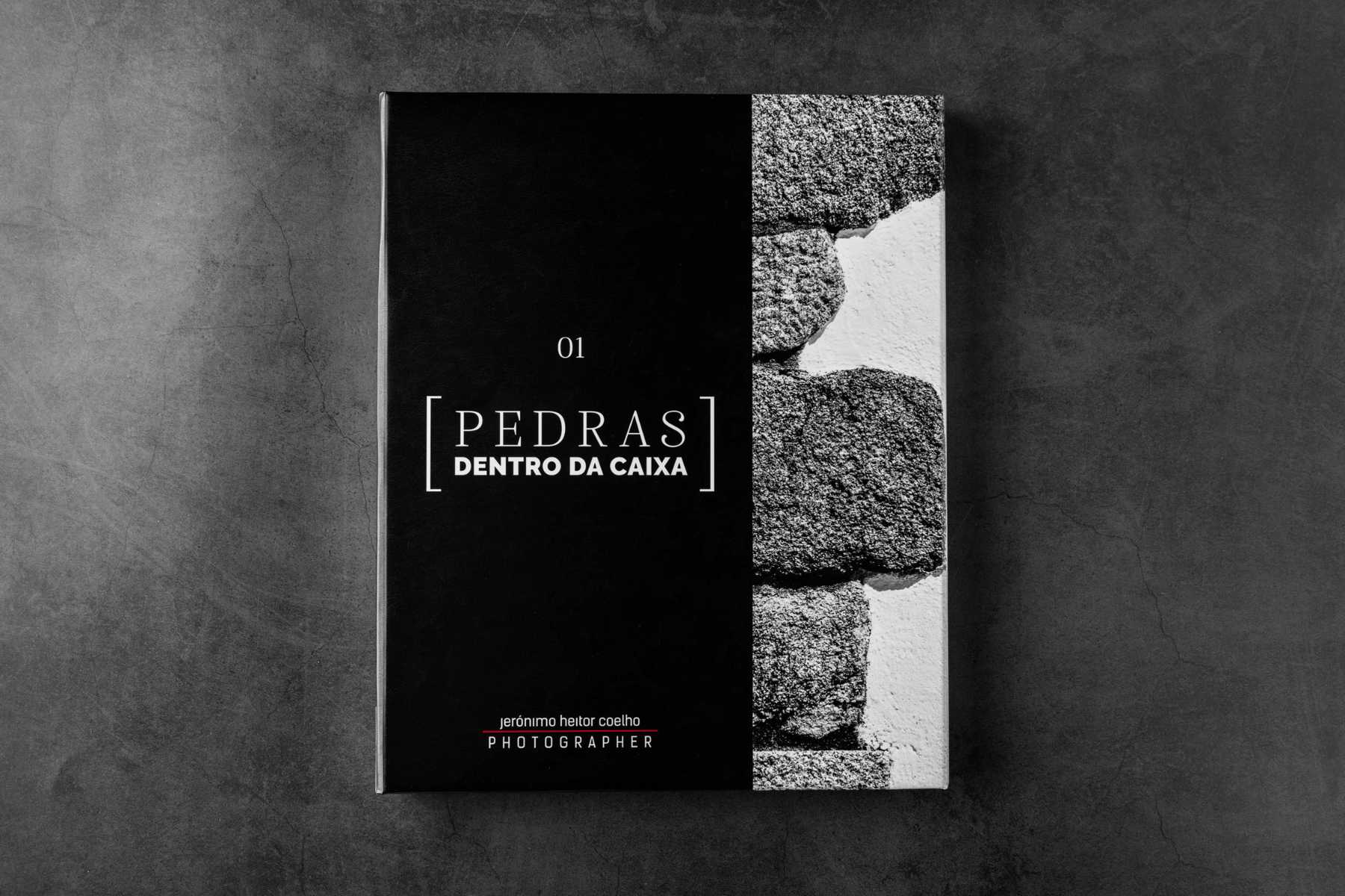 Caixa da edição fotográfica PEDRAS — DENTRO DA CAIXA, de Jerónimo Heitor Coelho.